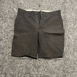 Old Navy Mens Slim Fit Polka Dot Chino Shorts Dark Gray Charcoal Size 30